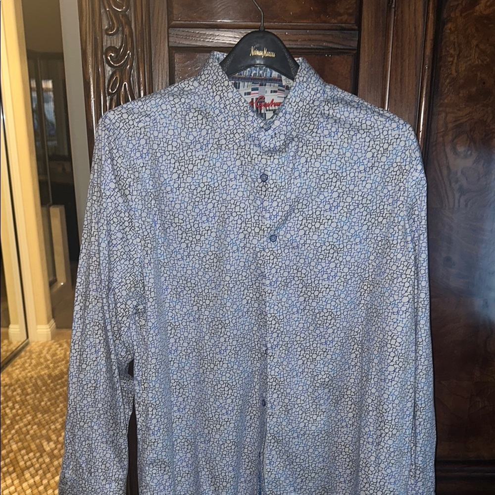 Robert Graham Blue Patterned Casual Shirt
